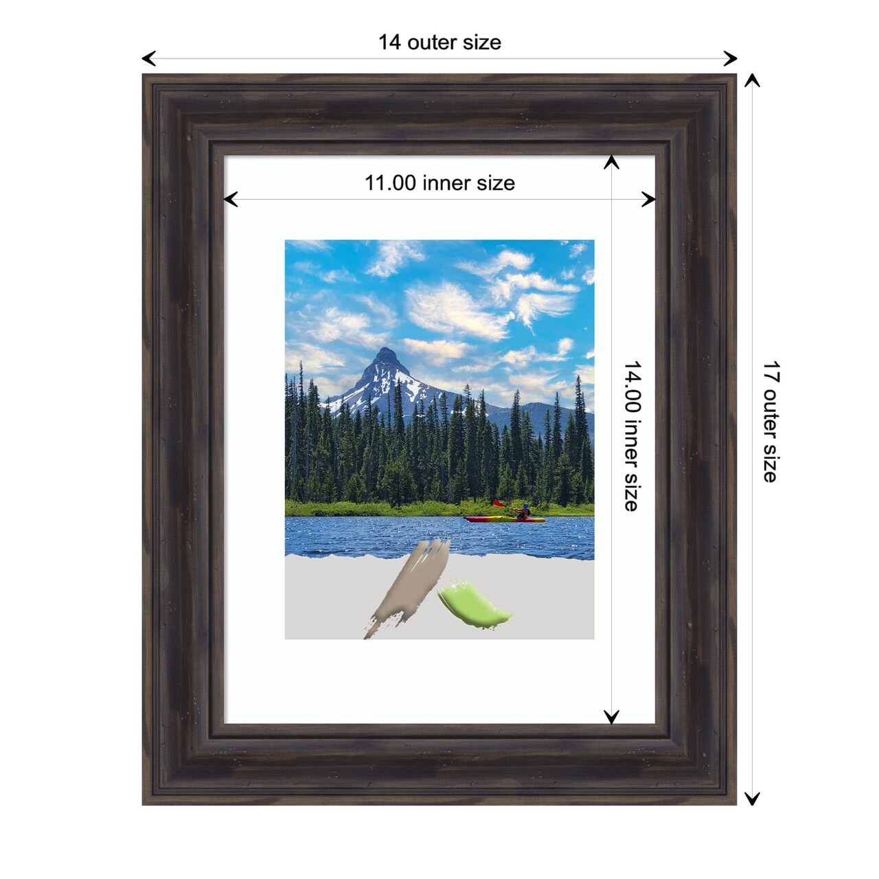 Rustic Pine Narrow Wood Picture Frame, Photo Frame, Art Frame